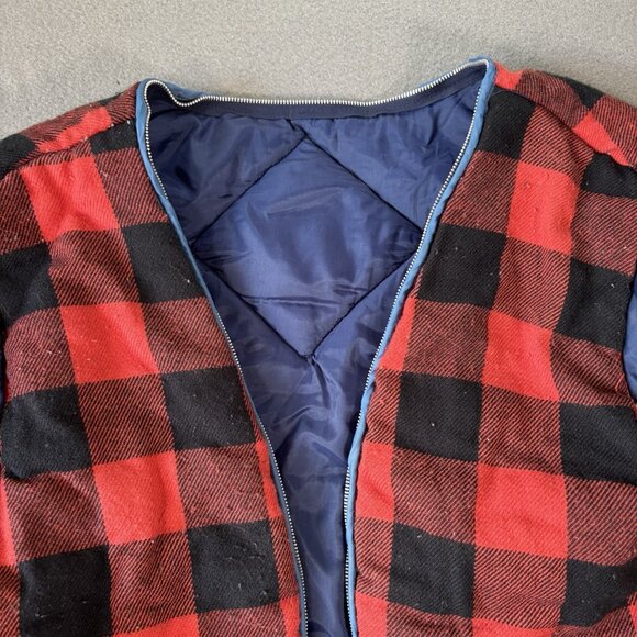 Vintage Cooper Collections Salties M Zip Off Jean Jacket Flannel Liner WPL 5924 - Picture 2 of 15